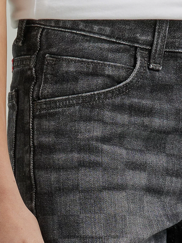 Black Checkered Denim Short Boys Clothing Wrangler P2B6R1039