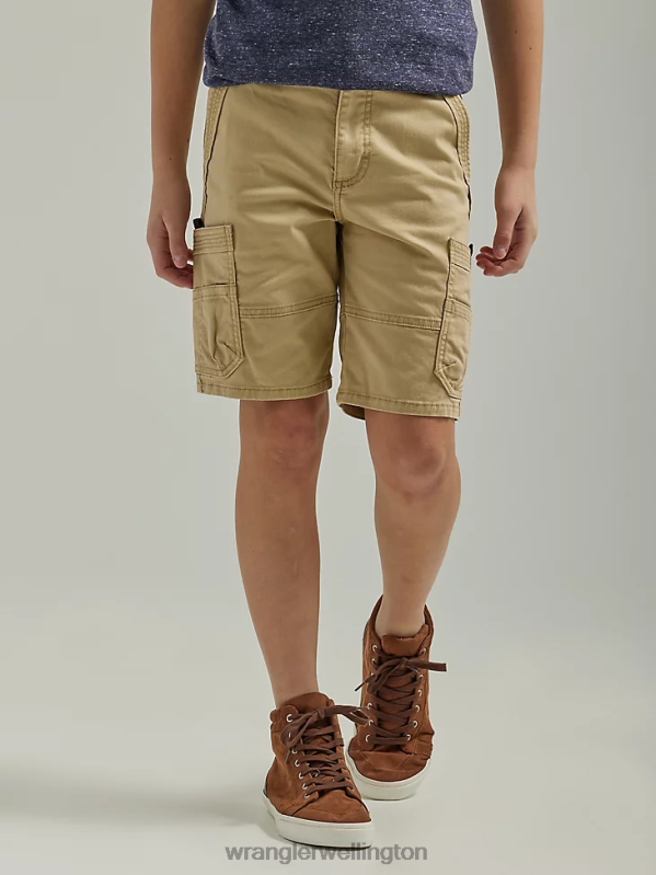 Caramel Gamer Cargo Short (Husky) Boys Clothing Wrangler P2B6R988