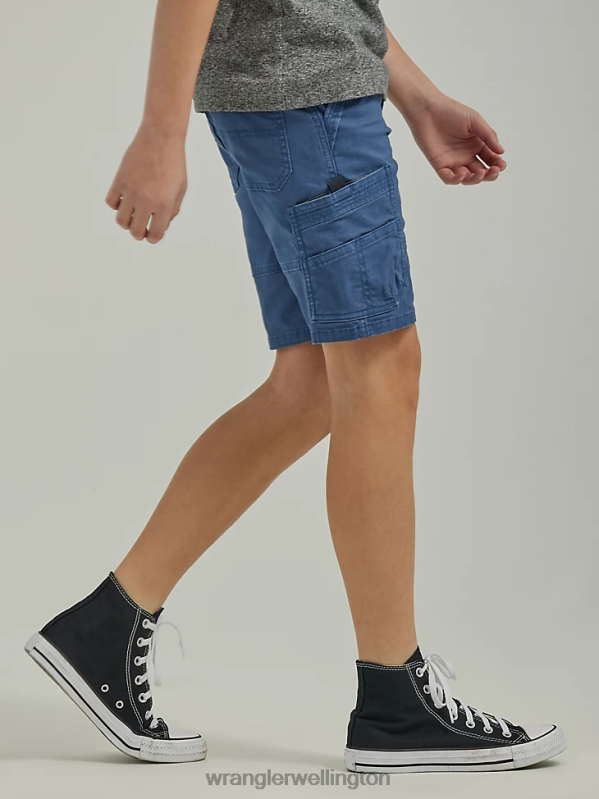 Darker Denim Gamer Cargo Short (Husky) Boys Clothing Wrangler P2B6R1008