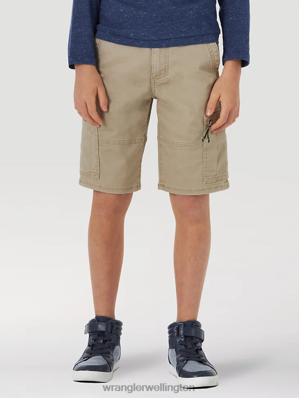 Khaki Comfort Flex Cargo Short Boys Clothing Wrangler P2B6R995