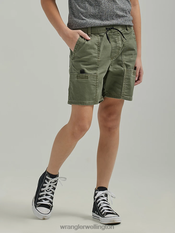 Olive Utility Short (Husky) Boys Clothing Wrangler P2B6R1031