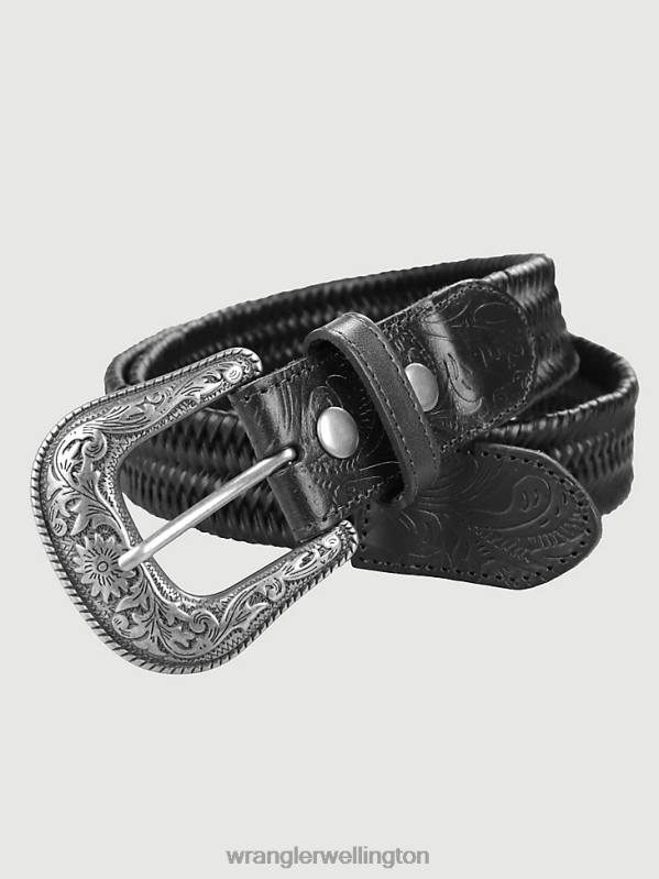 Black Braided Stretch Belt Men Accessories Wrangler P2B6R712
