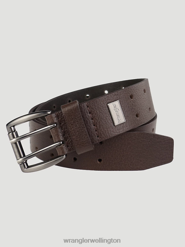 Brown Perforated Belt Men Accessories Wrangler P2B6R705