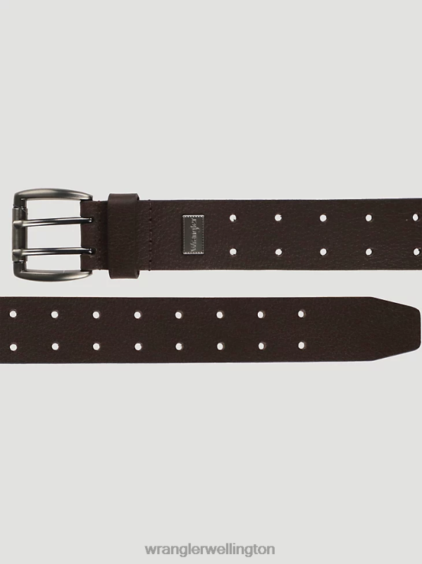 Brown Perforated Belt Men Accessories Wrangler P2B6R705