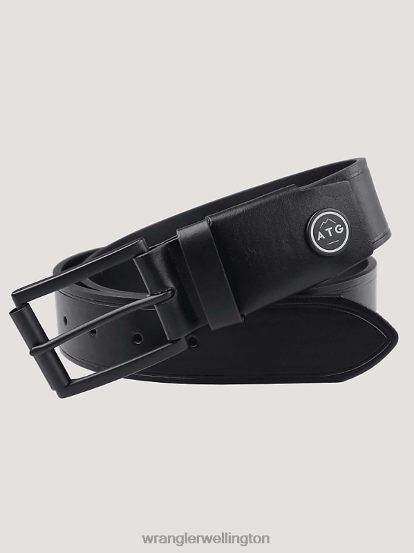 Matte Black ATG Leather Stretch Belt Men Accessories Wrangler P2B6R714