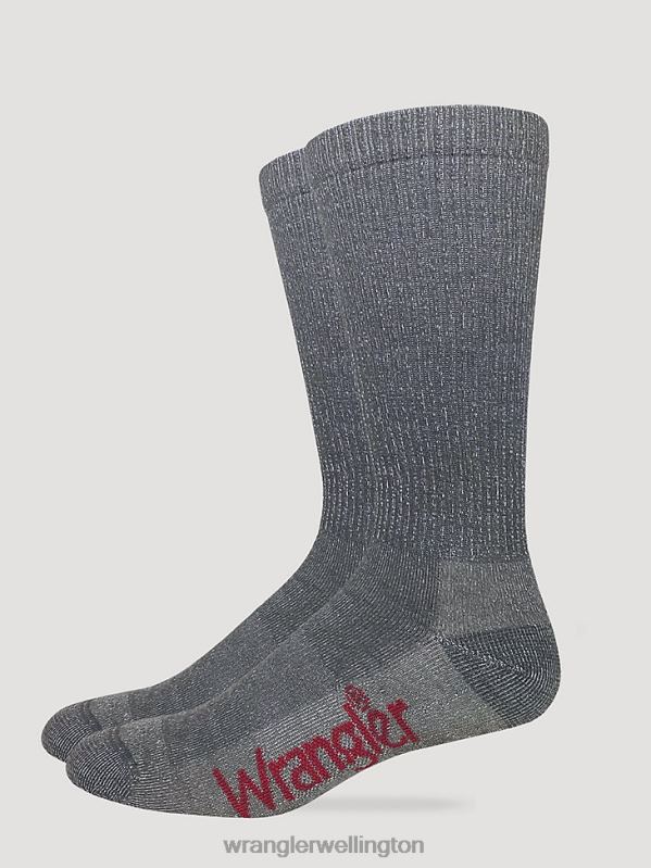 Heather Grey Merino Wool Crew Socks Men Accessories Wrangler P2B6R699