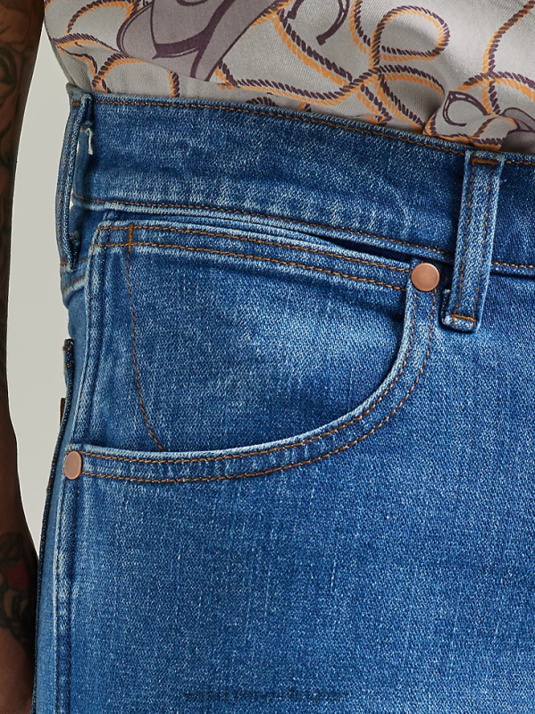 Black Authentics Regular Fit Cotton Jean Men Clothing Wrangler P2B6R147