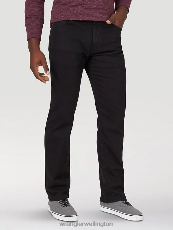 Black Authentics Regular Fit Flex Jean Men Clothing Wrangler P2B6R129