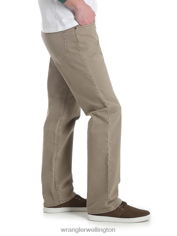 Khaki Five Star Premium Denim Flex For Comfort Regular Fit Jean Men Clothing Wrangler P2B6R142