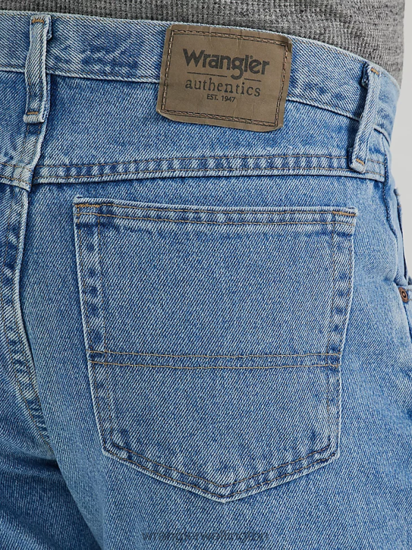 Light Stonewash Authentics Regular Fit Cotton Jean Men Clothing Wrangler P2B6R148