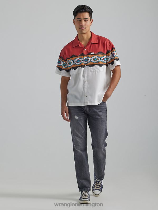 Ripped Black Greensboro Straight Leg Jean Men Clothing Wrangler P2B6R65