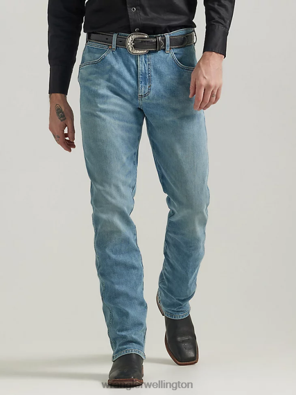 Wild Bluff The Retro Premium Jean: Slim Straight Men Clothing Wrangler P2B6R76