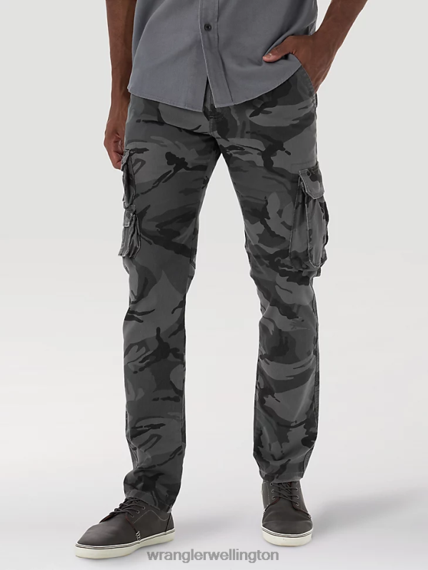 Anthracite Camo Flex Tapered Cargo Pant Men Clothing Wrangler P2B6R227