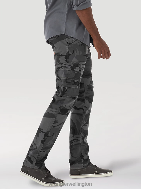 Anthracite Camo Flex Tapered Cargo Pant Men Clothing Wrangler P2B6R227