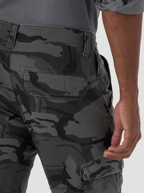 Anthracite Camo Flex Tapered Cargo Pant Men Clothing Wrangler P2B6R227