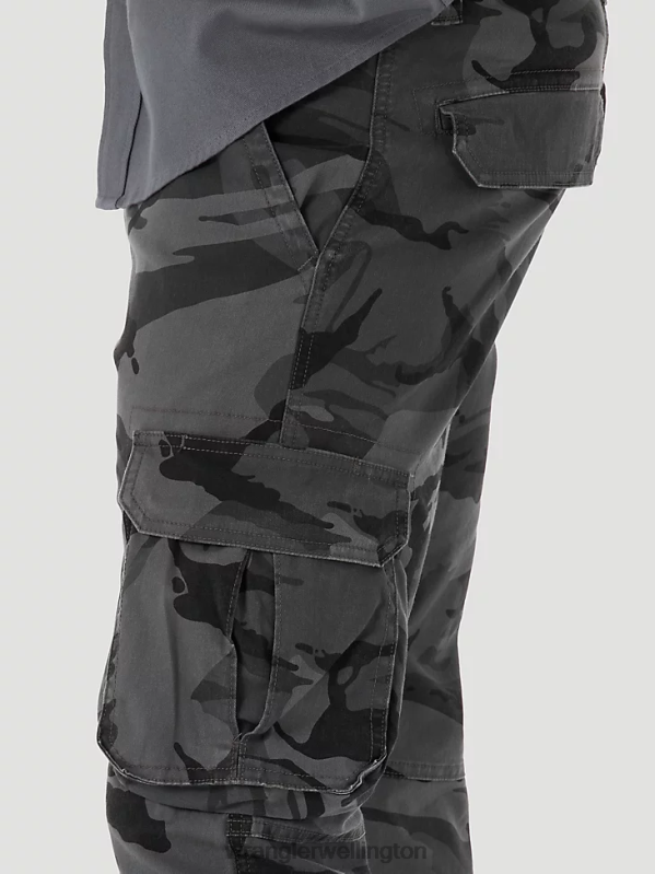 Anthracite Camo Flex Tapered Cargo Pant Men Clothing Wrangler P2B6R227