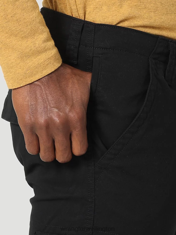Black Flex Tapered Cargo Pant Men Clothing Wrangler P2B6R229