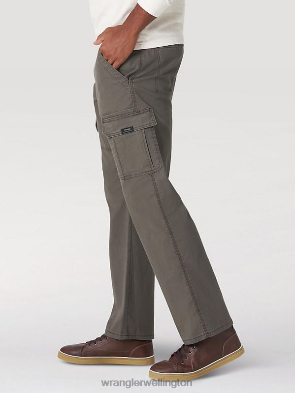Olive Drab Authentics Relaxed Stretch Cargo Pant Men Clothing Wrangler P2B6R230
