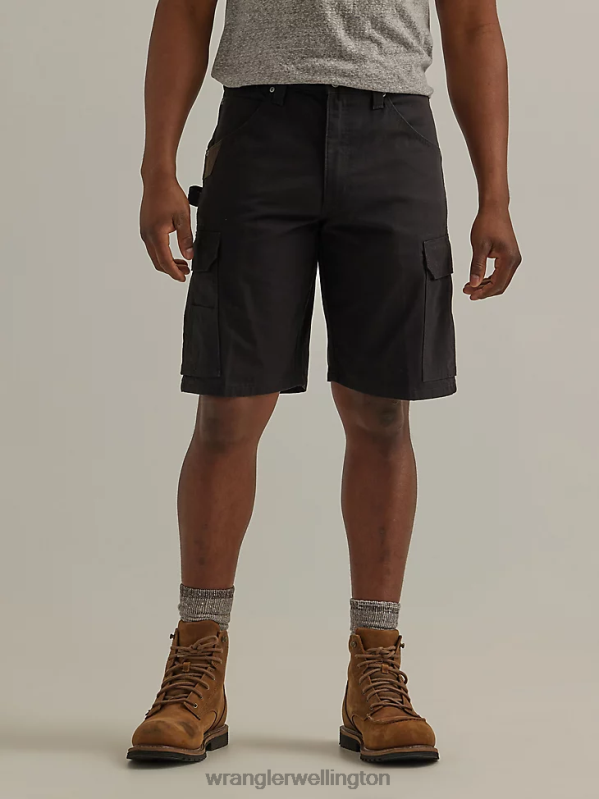 Black Workwear Ranger Cargo Short Men Clothing Wrangler P2B6R599