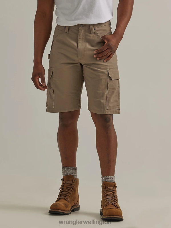 Dark Khaki Workwear Ranger Cargo Short Men Clothing Wrangler P2B6R602