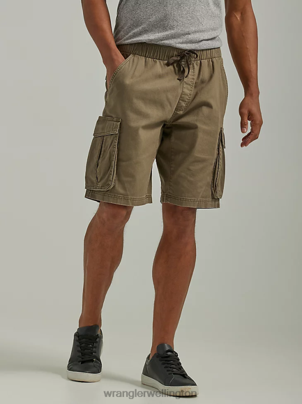 Pine Green Free To Stretch Drawstring Cargo Short Men Clothing Wrangler P2B6R552