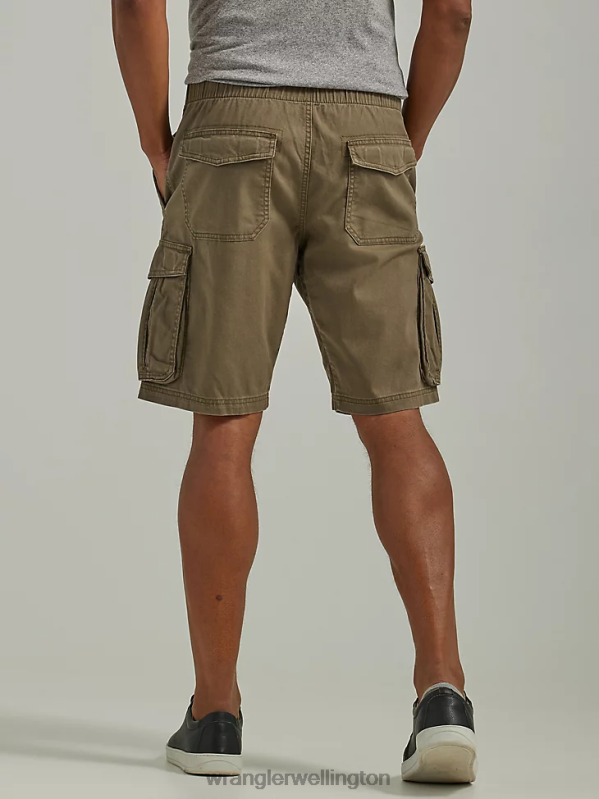 Pine Green Free To Stretch Drawstring Cargo Short Men Clothing Wrangler P2B6R552