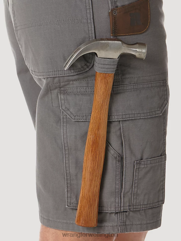 Slate RIGGS Workwear Ripstop Ranger Cargo Short Men Clothing Wrangler P2B6R523