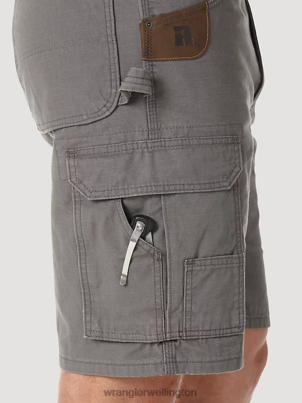 Slate RIGGS Workwear Ripstop Ranger Cargo Short Men Clothing Wrangler P2B6R523