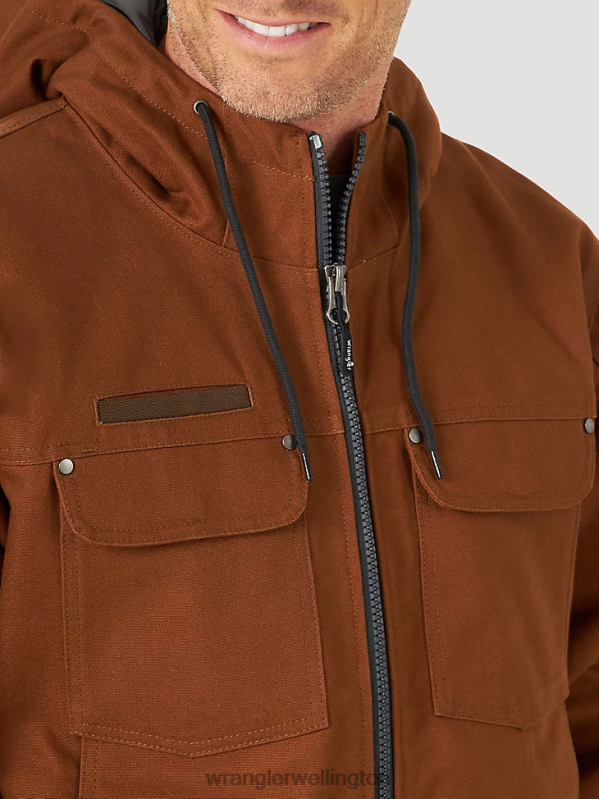 Toffee RIGGS Workwear Tough Layers Insulated Canvas Work Jacket Men Clothing Wrangler P2B6R659