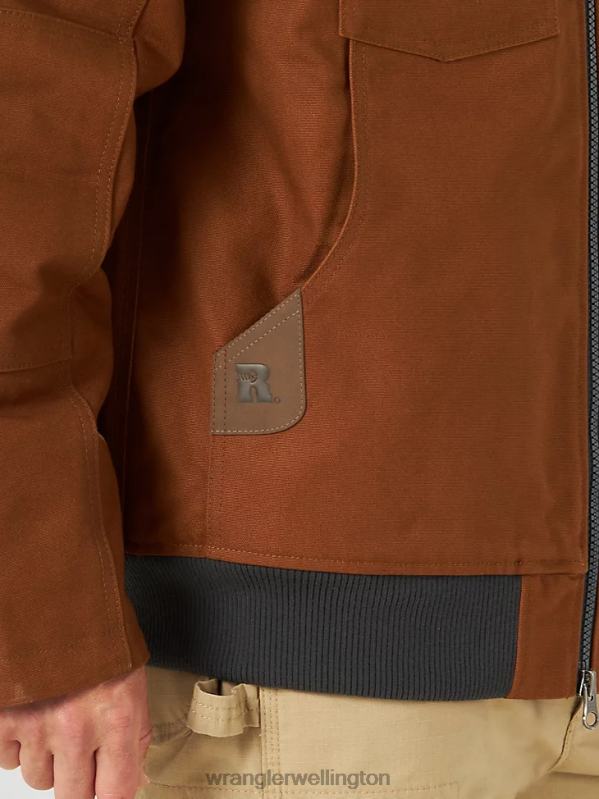 Toffee RIGGS Workwear Tough Layers Insulated Canvas Work Jacket Men Clothing Wrangler P2B6R659