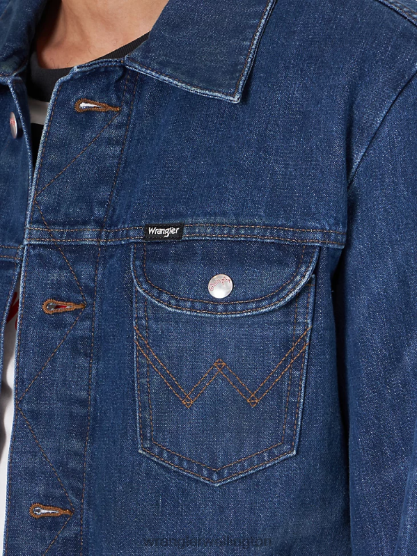 Dark Wash Classic Denim Trucker Jacket Men Clothing Wrangler P2B6R611