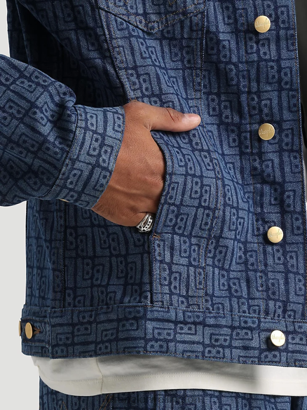 Dark Wash Classic Denim Trucker Jacket Men Clothing Wrangler P2B6R611