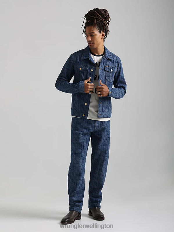 Dark Wash Classic Denim Trucker Jacket Men Clothing Wrangler P2B6R611