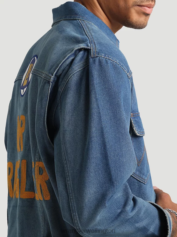 Dark Wash Classic Denim Trucker Jacket Men Clothing Wrangler P2B6R611