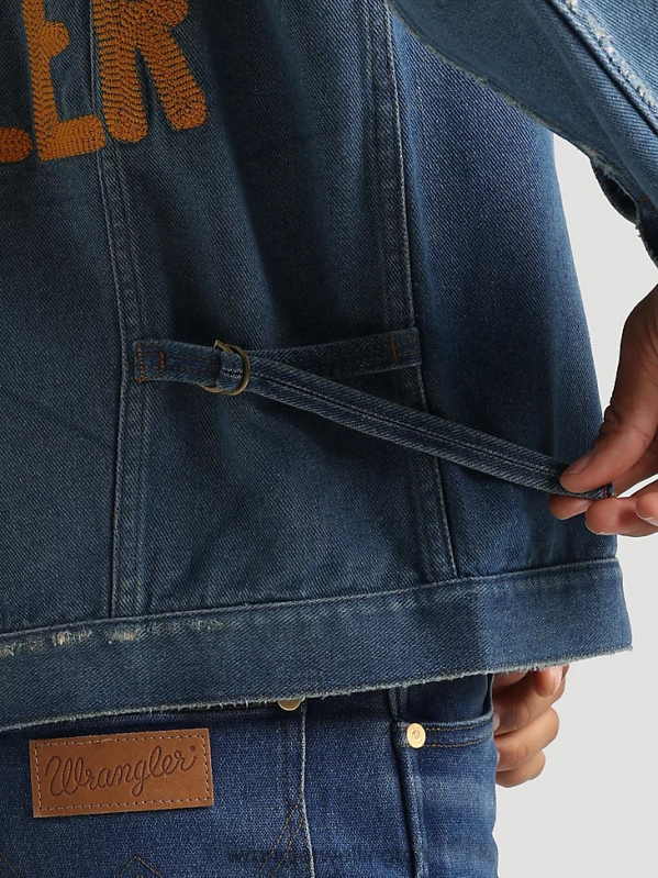 Dark Wash Classic Denim Trucker Jacket Men Clothing Wrangler P2B6R611