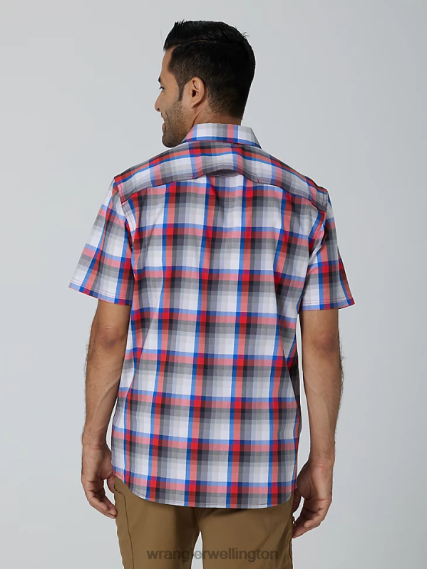 Amethyst City Eco-Friendly Plaid Short Sleeve Camp Shirt Men Clothing Wrangler P2B6R654