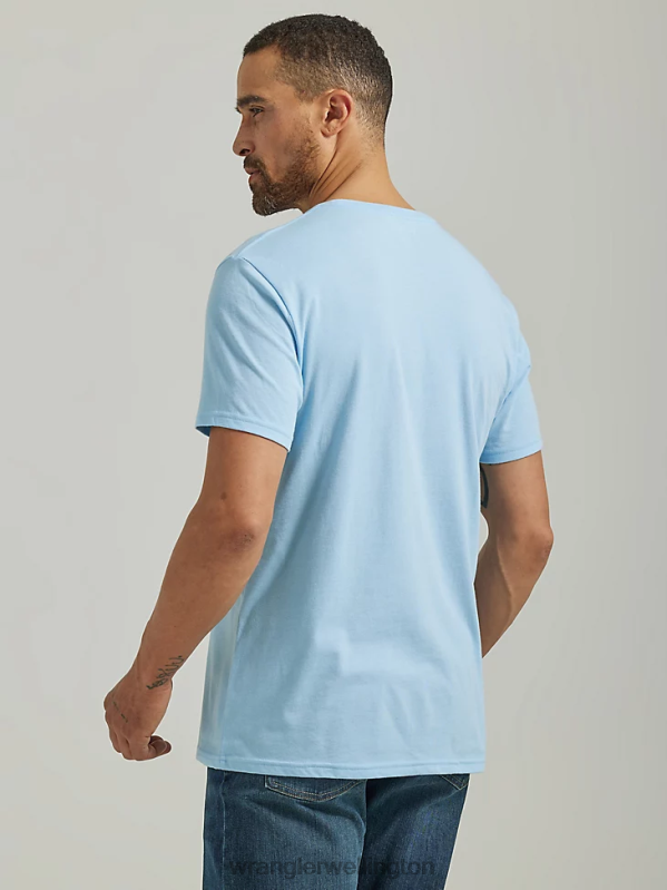 Ash Heather RIGGS Workwear Short Sleeve Henley Men Clothing Wrangler P2B6R271