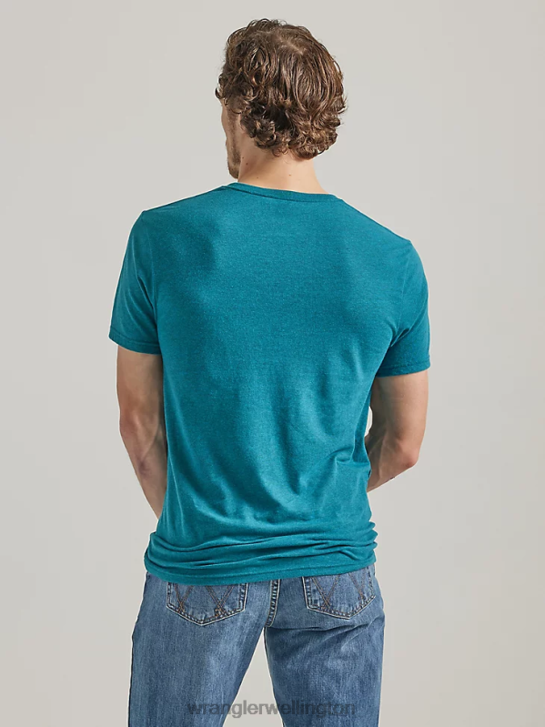 Ash Heather RIGGS Workwear Short Sleeve Henley Men Clothing Wrangler P2B6R271