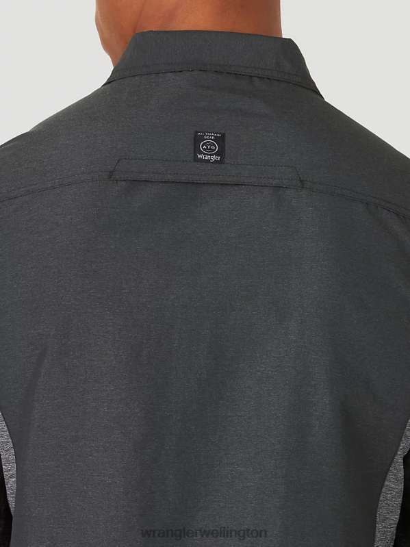 Black ATG Mix Material Shirt Men Clothing Wrangler P2B6R379
