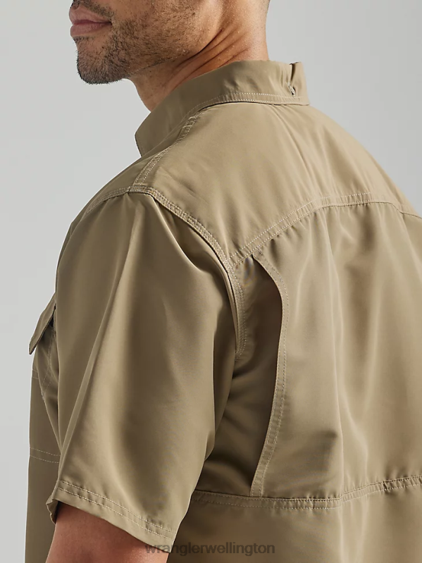 Dark Khaki RIGGS Workwear Lightweight Work Shirt Men Clothing Wrangler P2B6R348