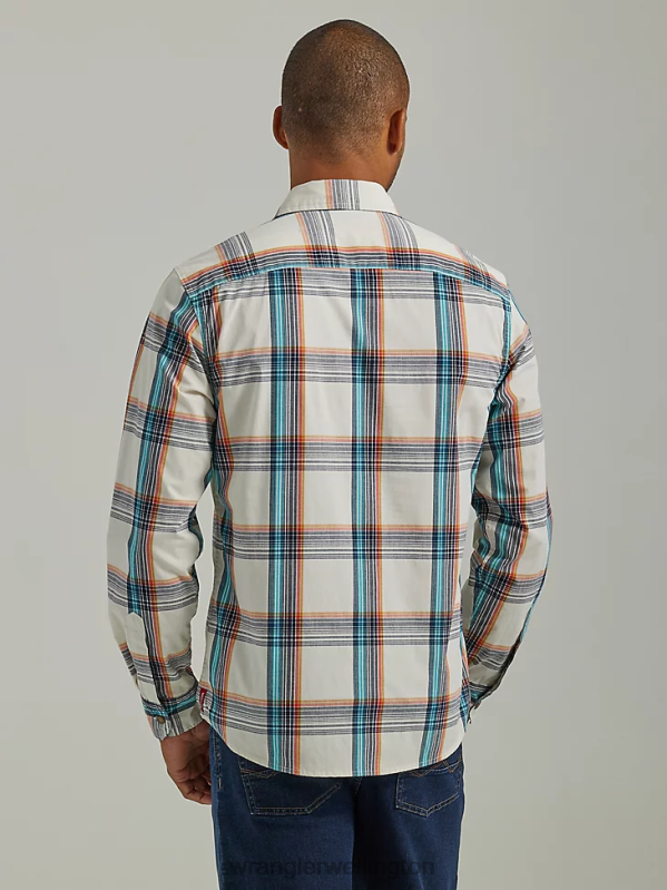 Honey Cowboy Wash Plaid Shirt Men Clothing Wrangler P2B6R411