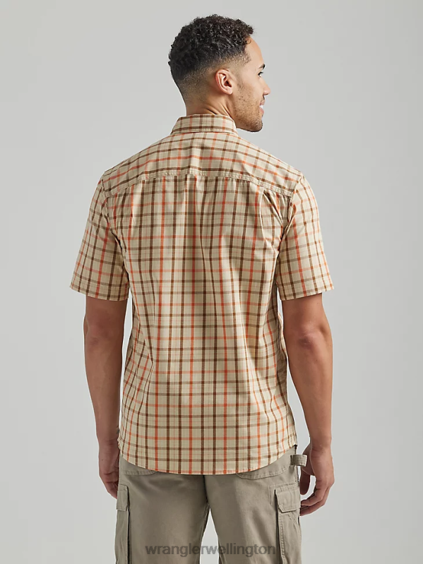 Khaki Yellow RIGGS Workwear Plaid Work Shirt Men Clothing Wrangler P2B6R673