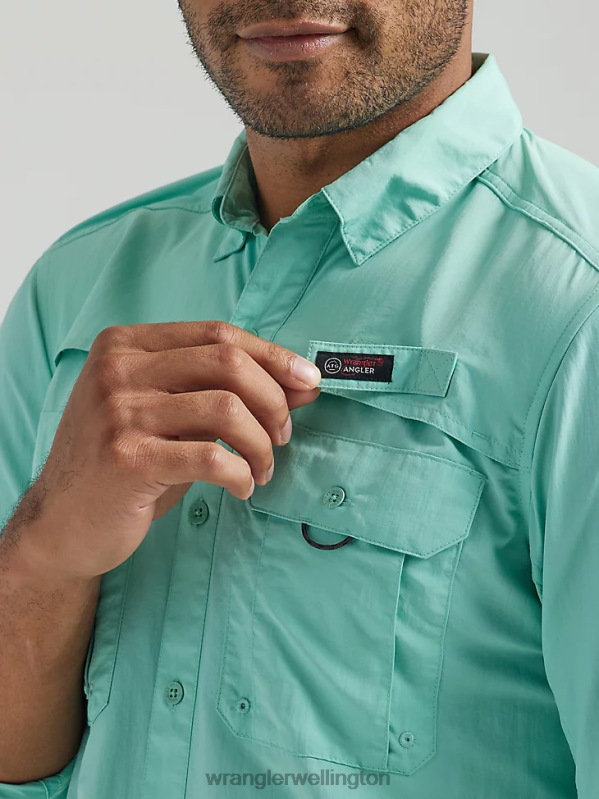 Ocean ATG Angler Long Sleeve Shirt Men Clothing Wrangler P2B6R339