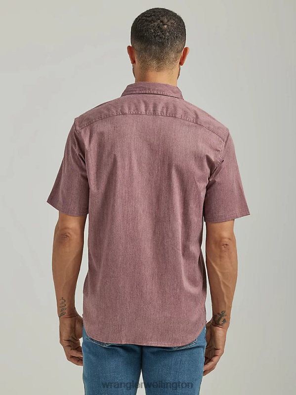 Sable Heather Epic Soft Flex Twill Shirt Men Clothing Wrangler P2B6R358