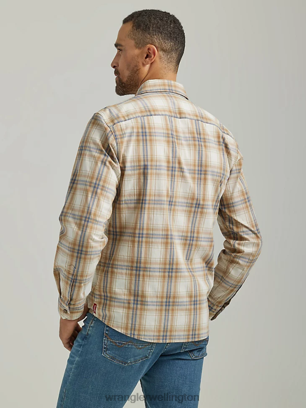 Twill Cowboy Wash Plaid Shirt Men Clothing Wrangler P2B6R410