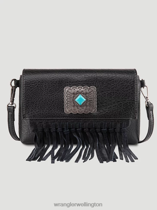 Black Fringe Turquoise Cross Body Women Accessories Wrangler P2B6R909