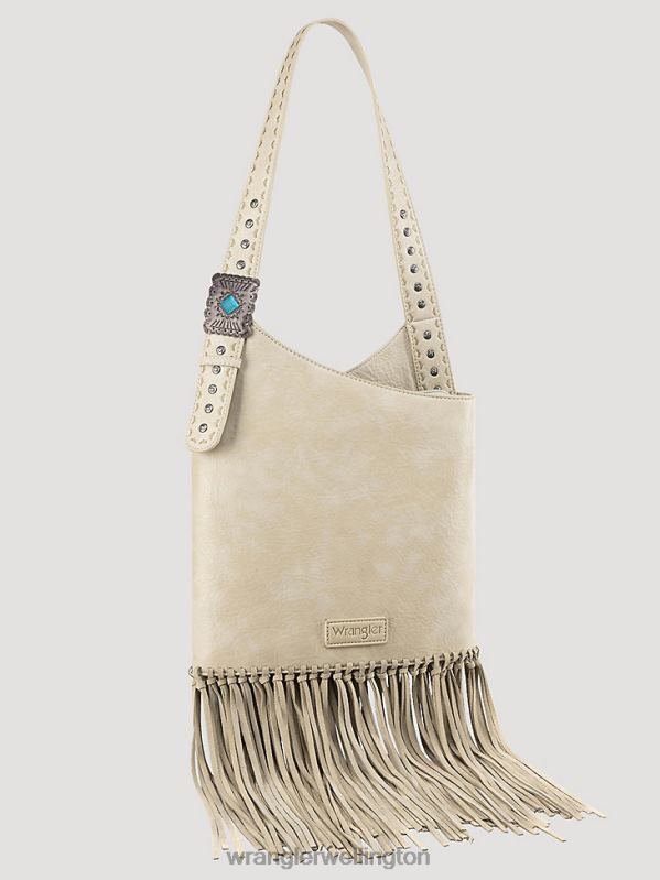Tan Fringe Studded Cross Body Women Accessories Wrangler P2B6R911
