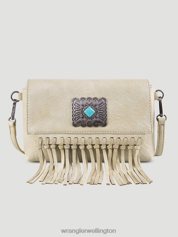 Tan Fringe Turquoise Cross Body Women Accessories Wrangler P2B6R908