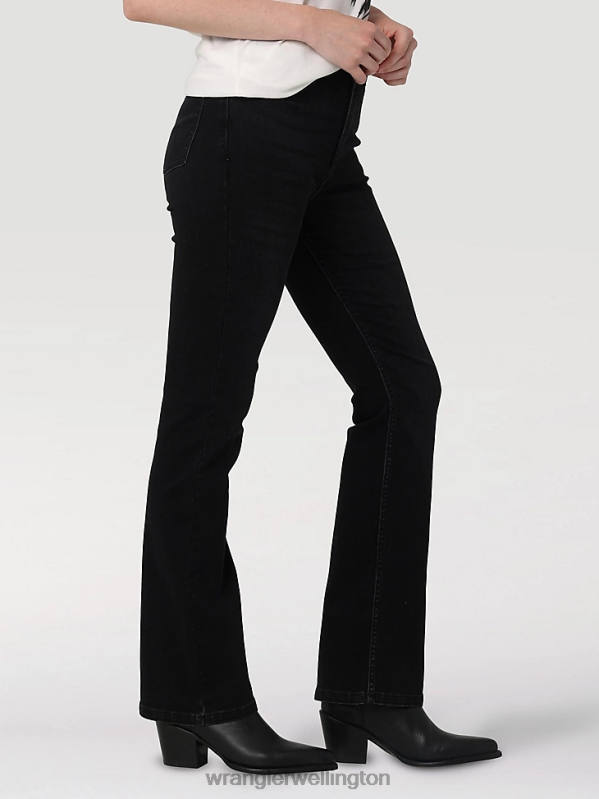 Black High Rise Bold Boot Jean Women Clothing Wrangler P2B6R732