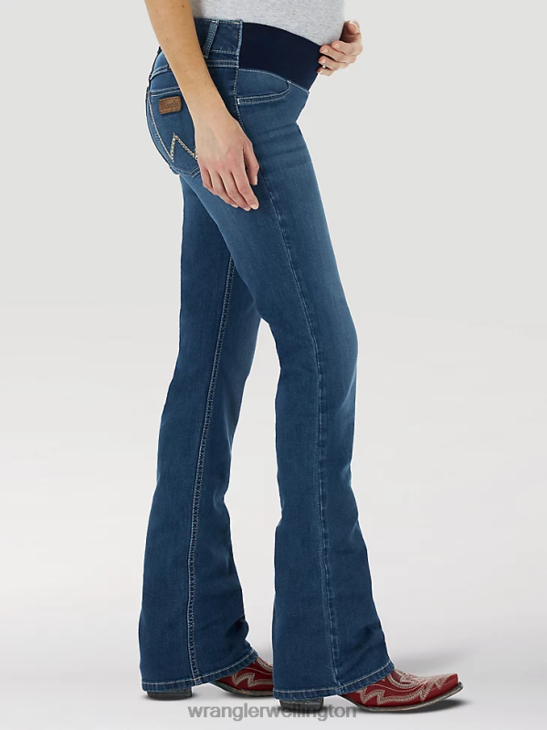Blue Retro Mae Maternity Jean Women Clothing Wrangler P2B6R808